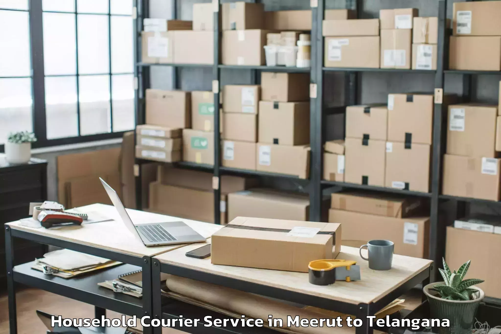 Affordable Meerut to Asifabad Household Courier